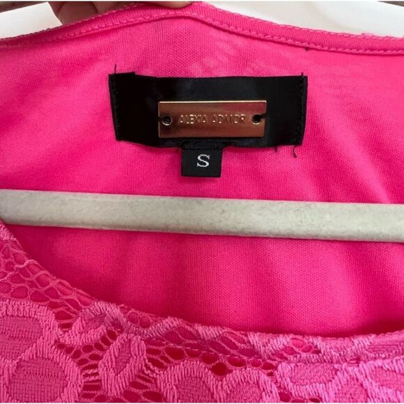 NWT Alexia Admor Pink Lace Long Sleeve Mini Dress – Size Small - Picture 6 of 8